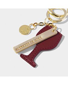 Katie Loxton Chain Keyring 'Partners In Wine' - Plum